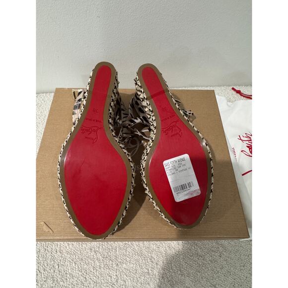 CHRISTIAN LOUBOUTIN
Pyraclou 110 leopard-print wedge sandals 38 BNIB - Picture 6 of 11